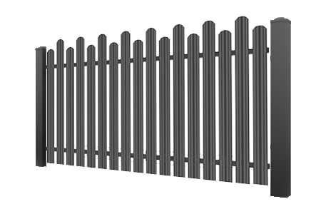 забор из металлического штакетника